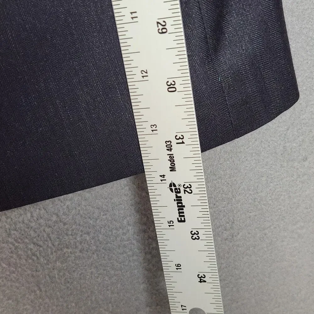 JOS A BANK Suit Jacket Mens 42L Blue Navy Herringbone Career Wedding 100% Wool